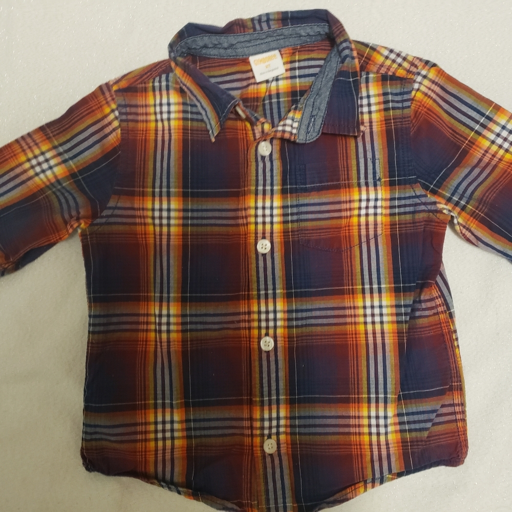 Gymboree Plaid Button Down Shirt 2T